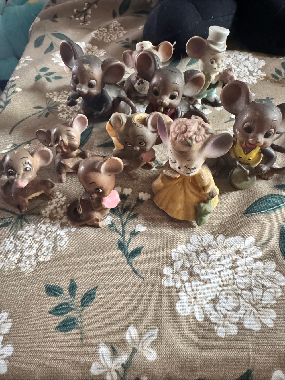 Vintage mouse mice collection made in Japan and Hong Kong plastic and ceramic